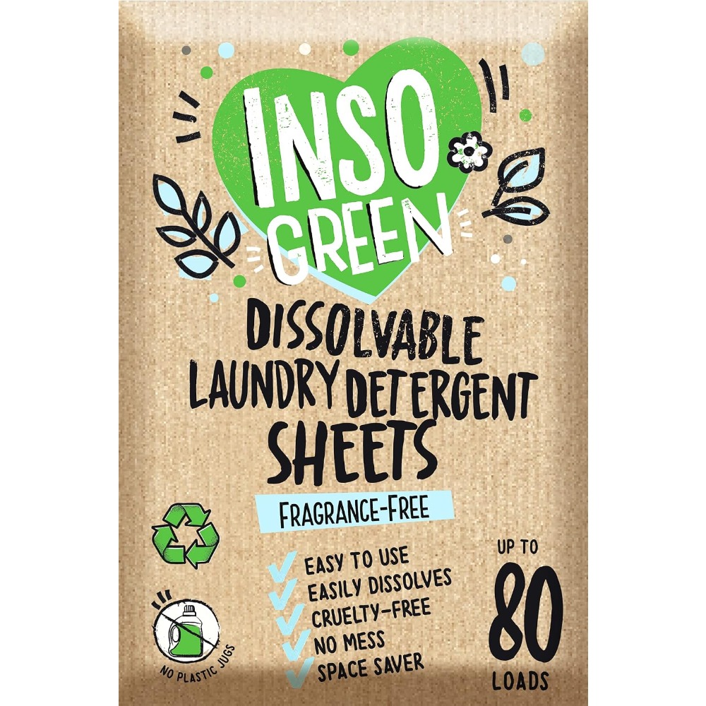 Laundry Strip Eco - Ecologische wasmiddelvellen, 40 stuks, geurloos, zero