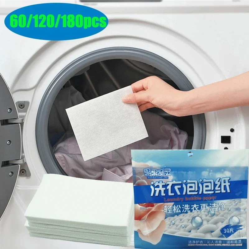 Laundry Strip Eco - 60/120/180PCS Wasmiddel Vellen Krachtige Vlekverwijderaar Langdurige